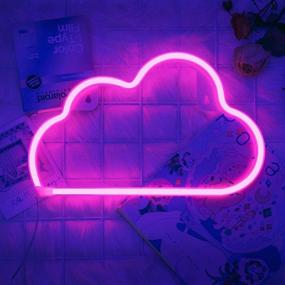 img 4 attached to 🌈 OHLGT Pink Cloud LED Neon Light for Wall Decor - Battery and USB Operated Neon Sign, Perfect for Home, Kids Bedroom, Bar, Party, Wedding, Christmas, Halloween, Valentine's Day