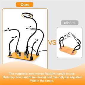 img 1 attached to 🔍 Magnetic NAKOOS Soldering Magnifying Electronics: Enhance Precision and Efficiency