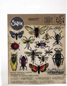 img 3 attached to 🦋 Набор штампов Sizzix Framelits Entomology от Tim Holtz - улучшите свои ремесла с многоцветным набором из 14 штук.