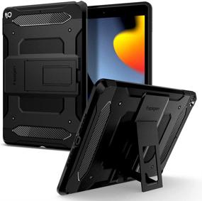 img 4 attached to 📱 Spigen Tough Armor TECH iPad 10.2 Case (2021/2020/2019) - Black