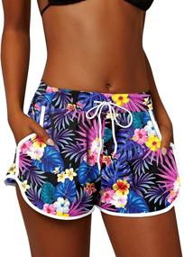 img 1 attached to Womens Elastic Waistband Boardshort Drawstring Women's Clothing in Swimsuits & Cover Ups