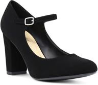 👠 monaco women's memory foam chunky block high heel dress pumps by marcorepublic - enhanced comfort for all-day wear logo