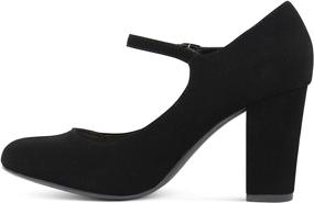 img 1 attached to 👠 Monaco Women's Memory Foam Chunky Block High Heel Dress Pumps by MARCOREPUBLIC - Enhanced Comfort for All-Day Wear