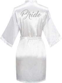 img 4 attached to Sunshinemall Rhinestones Bridesmaid Sleepwear Dressing Women's Clothing