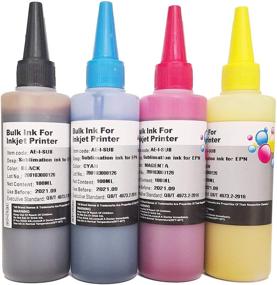 img 2 attached to High-Quality KSI Sublimation Ink Refill Kit for Inkjet Printers ET-2720, ET-2760, ET-4700, WF7710, C88, C88+, CX3810, CX4200, WF7610, WF7010, WF7710, WF3640, WF3540 with Piezo Electronic Printer Head - Black, Cyan, Magenta, Yellow (4-Color)