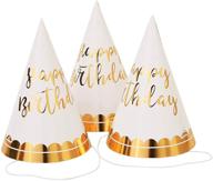 birthday party hats cone gold logo