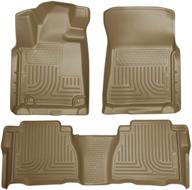 husky liners fits 2007-11 toyota tundra crewmax/double cab weatherbeater front &amp logo