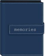 📸 pioneer photo albums exp-57/bm 36-pocket 5 by 7-inch mini blue leatherette memory photo album with embroidered 'memories' strap logo