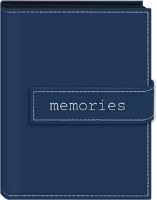 img 4 attached to 📸 Pioneer Photo Albums EXP-57/BM 36-Pocket 5 by 7-Inch Mini Blue Leatherette Memory Photo Album with Embroidered 'Memories' Strap