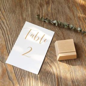 img 1 attached to 🌟 UNIQOOO Gold Foil Table Numbers for Wedding, 4x6 Double Sided 1-25 Number Cards & Head Table Card, Elegant Calligraphy Design, Perfect Table Signs for Banquet Dinner Party, Pack of 26
