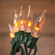 🎄 enhance your christmas decor with sunsgne 10ft flickering flame christmas lights - vintage c7 bulbs, green wire logo