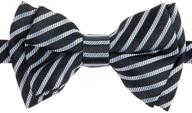 retreez modern stripe microfiber pre tied boys' accessories in bow ties logo