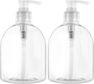 🧴 leak-free 2 pack pump bottles - 16oz lotion dispenser for soap, shampoo, dishwashing liquid, oil, cleaning solutions and cosmetics - bpa-free, refillable and convenient logo