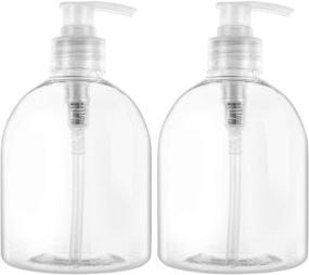 img 4 attached to 🧴 Leak-Free 2 Pack Pump Bottles - 16oz Lotion Dispenser for Soap, Shampoo, Dishwashing Liquid, Oil, Cleaning Solutions and Cosmetics - BPA-Free, Refillable and Convenient