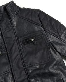 img 1 attached to Urban Republic Boy's Faux Leather 🧥 Officer Jacket for Stylish Fashion and Durability