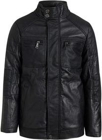 img 4 attached to Urban Republic Boy's Faux Leather 🧥 Officer Jacket for Stylish Fashion and Durability