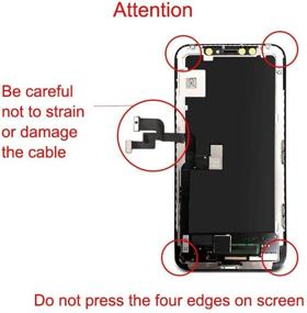 img 2 attached to 📱 QTlier Замена экрана iPhone X 5,8 дюйма, комплект для ремонта ЖК-дисплея с 3D Touch, защитной пленкой, водонепроницаемым клеем и инструментами для ремонта - черный