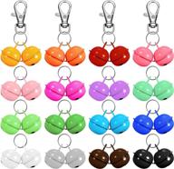 colorful pet bell dog collar charm bells with key rings and buckles - 32 pieces of puppy kitten potty training necklace pendant accessories logo