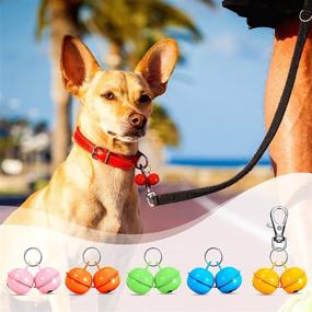 img 1 attached to Colorful Pet Bell Dog Collar Charm Bells with Key Rings and Buckles - 32 Pieces of Puppy Kitten Potty Training Necklace Pendant Accessories