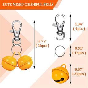 img 3 attached to Colorful Pet Bell Dog Collar Charm Bells with Key Rings and Buckles - 32 Pieces of Puppy Kitten Potty Training Necklace Pendant Accessories