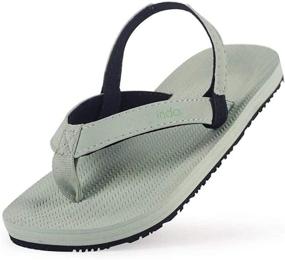 img 4 attached to 👣 Comfortable and Eco-Friendly Toddler Flip Flop Shoes: Indosole ESSNTLS Vegan Flops for Boys