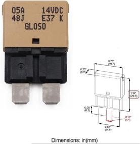 img 3 attached to Gloaso 5 Amp Auto Reset Circuit Breakers 14V DC Low Profile ATC/ATO Fuse Breaker 5A Breakers T1 E37 3 Pack