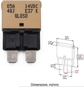 img 3 attached to Gloaso Автоматические выключатели с автоматическим сбросом на 5 А, низкопрофильный предохранитель 14 В пост.