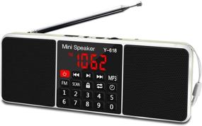 img 4 attached to LEFON Multifunction Digital FM Radio Media Speaker MP3 Music Player Support TF Card USB Drive With LED Screen Display And Setting Timing Shutdown Function (Golden)