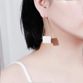 img 2 attached to 🧻 Unique GUOXIAOMEI Toilet Paper Earrings - Quirky Dangle Earrings for Women and Girls - Fun Gift Idea!