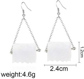 img 3 attached to 🧻 Unique GUOXIAOMEI Toilet Paper Earrings - Quirky Dangle Earrings for Women and Girls - Fun Gift Idea!