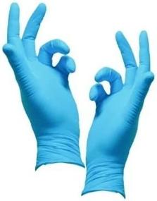 img 2 attached to 🧤 Infi-Touch Blue Multi Purpose Medium Duty Disposable Nitrile Gloves, 9.5" Length, Powder-Free - Small (100 Count)