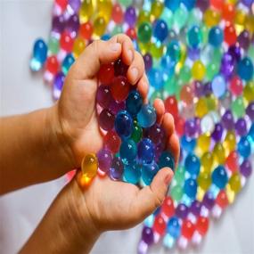 img 1 attached to SooperBeads Rainbow Water Beads Mix (1 Pound Bulk) – 50,000 Non-Toxic Sensory Toy for Kids, Fine Motor Skills Development, Tactile Play, Spa Refill, DIY Stress Ball, Home Decor