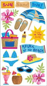 img 1 attached to 🌞 Sticko Sun, Surf, Sand Stickers: Perfect Decor for Summer Vibes!