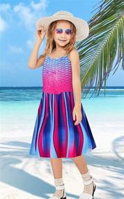 img 2 attached to 🌴 Tropical Adjustable Backless Sundress for Girls - RAISEVERN Clothing