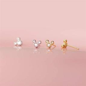 img 1 attached to Earrings Sterling Statement Cartilage Hypoallergenic Girls' Jewelry