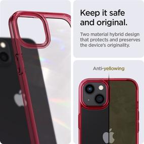 img 2 attached to Spigen Ultra Hybrid Designed For IPhone 13 Case (2021) - Red Crystal