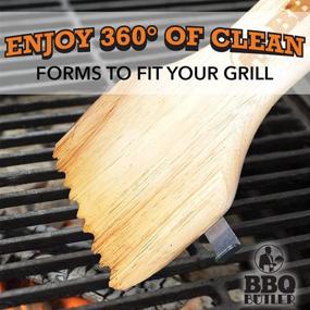 img 3 attached to 🔥 Wooden Barbecue Cleaner - Bristle Free BBQ Tools - Food Safe Oak Grill Scraper with Metal Scraping Hook and Bottle Opener - BBQ Butler