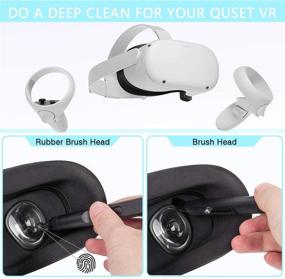 img 2 attached to 🔍 VR Lens Brush for Oculus Quest 2/ Quest/ Rift S, Valve Index, HTC Vive/ Pro/ Cosmos, HP Reverb G2 - with VR Lens Cover Accessories