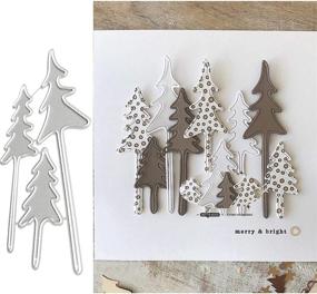 img 4 attached to 🌲 Christmas Tree Metal Die Cuts Set: 3pcs Cedar Deer Cutting Dies for DIY Scrapbooking and Card Making