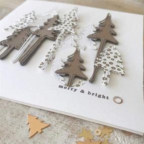 img 1 attached to 🌲 Christmas Tree Metal Die Cuts Set: 3pcs Cedar Deer Cutting Dies for DIY Scrapbooking and Card Making