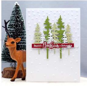 img 3 attached to 🌲 Christmas Tree Metal Die Cuts Set: 3pcs Cedar Deer Cutting Dies for DIY Scrapbooking and Card Making