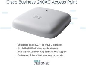 img 2 attached to Cisco Business 240AC Wi-Fi Access Point - Powerful 802.11ac, 4x4, 📶 2 GbE Ports: Ceiling Mount, 5 Pack Bundle, Limited Lifetime Protection (5-CBW240AC-B)
