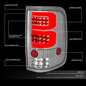 img 3 attached to DNA Motoring TL-F15004-LED-3D-CH-CL Pair of 3D LED Bar Tail Lights with Brake Lamp [Fits 2004-2008 Ford F150/Lobo]