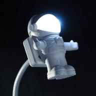 🚀 spaceman usb reading light lamp - creative astronaut eye care flexible led lamp for notebook, laptop, desktop, pc, macbook logo