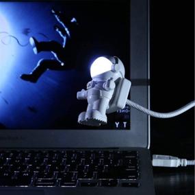 img 3 attached to 🚀 Spaceman USB Reading Light Lamp - Creative Astronaut Eye Care Flexible LED Lamp for Notebook, Laptop, Desktop, PC, MacBook