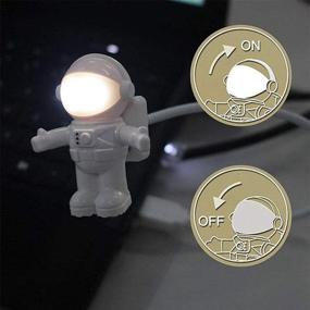 img 1 attached to 🚀 Spaceman USB Reading Light Lamp - Creative Astronaut Eye Care Flexible LED Lamp for Notebook, Laptop, Desktop, PC, MacBook