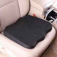 🚗 enhance driving comfort with kingleting car seat cushion – height-adjustable for most auto suv trucks, improving visibility, in sleek black logo