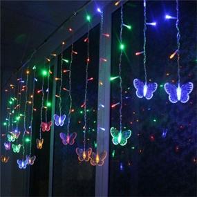 img 1 attached to 🦋 Multicolor USB Powered Butterfly LED String Lights - 8.2ft, 80 Fairy Lights with Remote Control for Indoor Outdoor Room Garden Wall Wedding Christmas Decoration