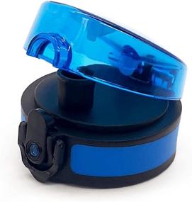 img 1 attached to 💦 64HYDRO Blue Water Bottle Replacement Lid - Splash Proof & Leakproof with Silicone Sealing Ring in Blue