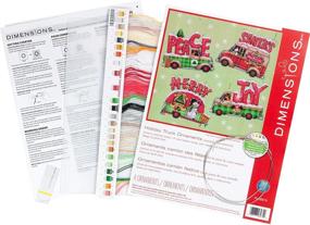 img 1 attached to 🎄 Dimensions Holiday Truck Christmas Ornaments Counted Cross Stitch Kit: Easy-to-follow 14 Count Plastic Canvas Craft, Ideal for Beginners – Includes 4pc Set